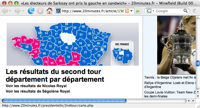 20minutes.fr propose les rsultats de Nicolas Royal et de Sgolne Royal